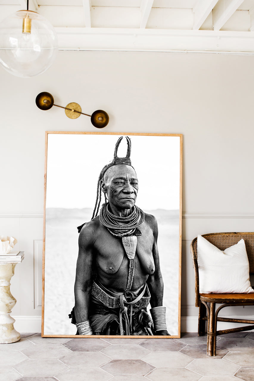 Namibia Himba Elder Black & White