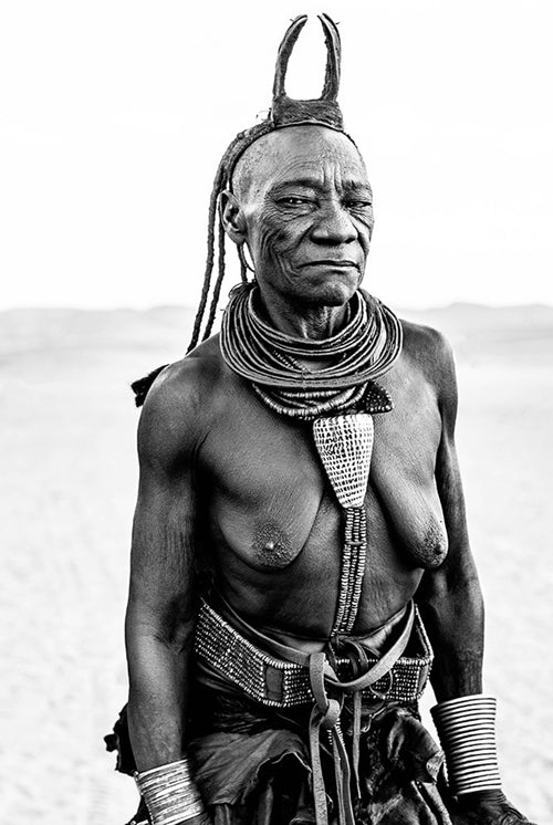 Namibia Himba Elder Black & White