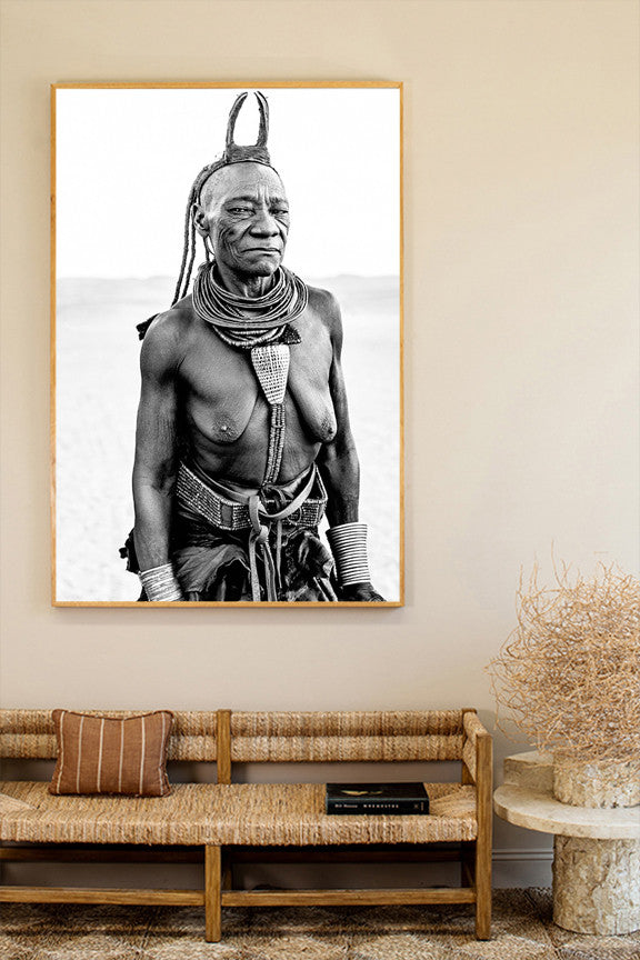 Namibia Himba Elder Black & White