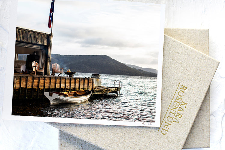 Satellite Boathouse Print with Gift Box