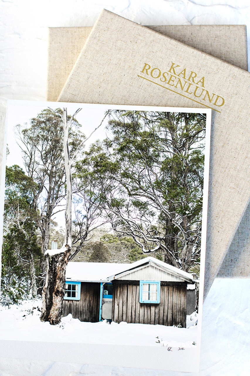 Snow Shack Print with Gift Box