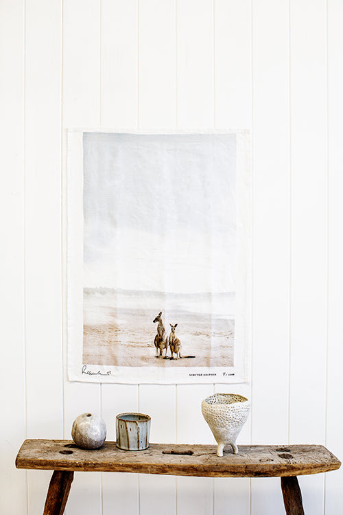 Kangaroos Souvenir Tea Towel